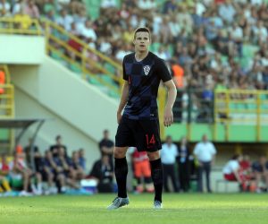 12.06.2019. , Pula - Stadion Aldo Drosina. Prijateljska medjunarodna nogometna utakmica U-21, Hrvatska-Danska. Kristijan Bistrovic
Photo: Goran Kovacic/PIXSELL