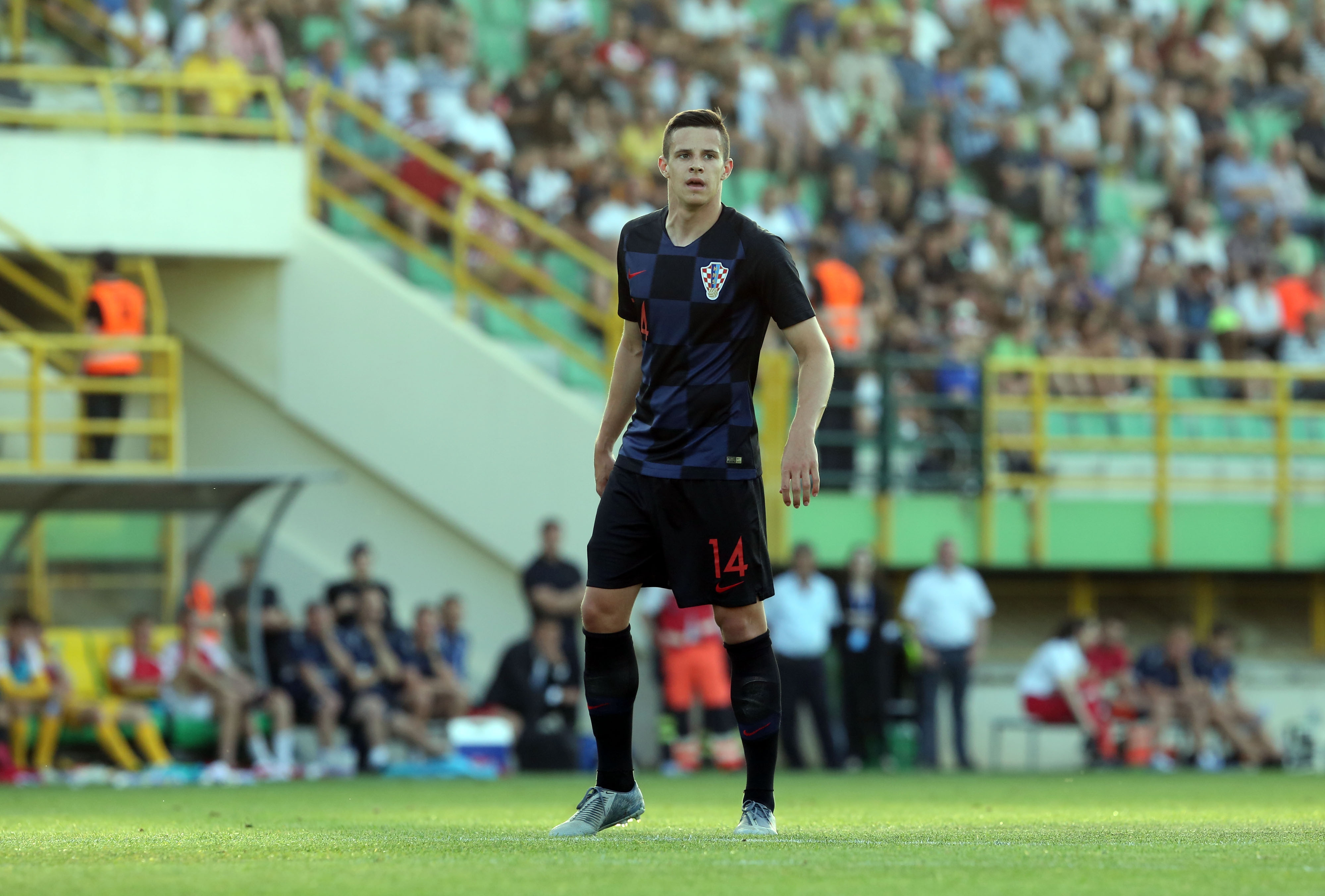12.06.2019. , Pula - Stadion Aldo Drosina. Prijateljska medjunarodna nogometna utakmica U-21, Hrvatska-Danska. Kristijan Bistrovic
Photo: Goran Kovacic/PIXSELL