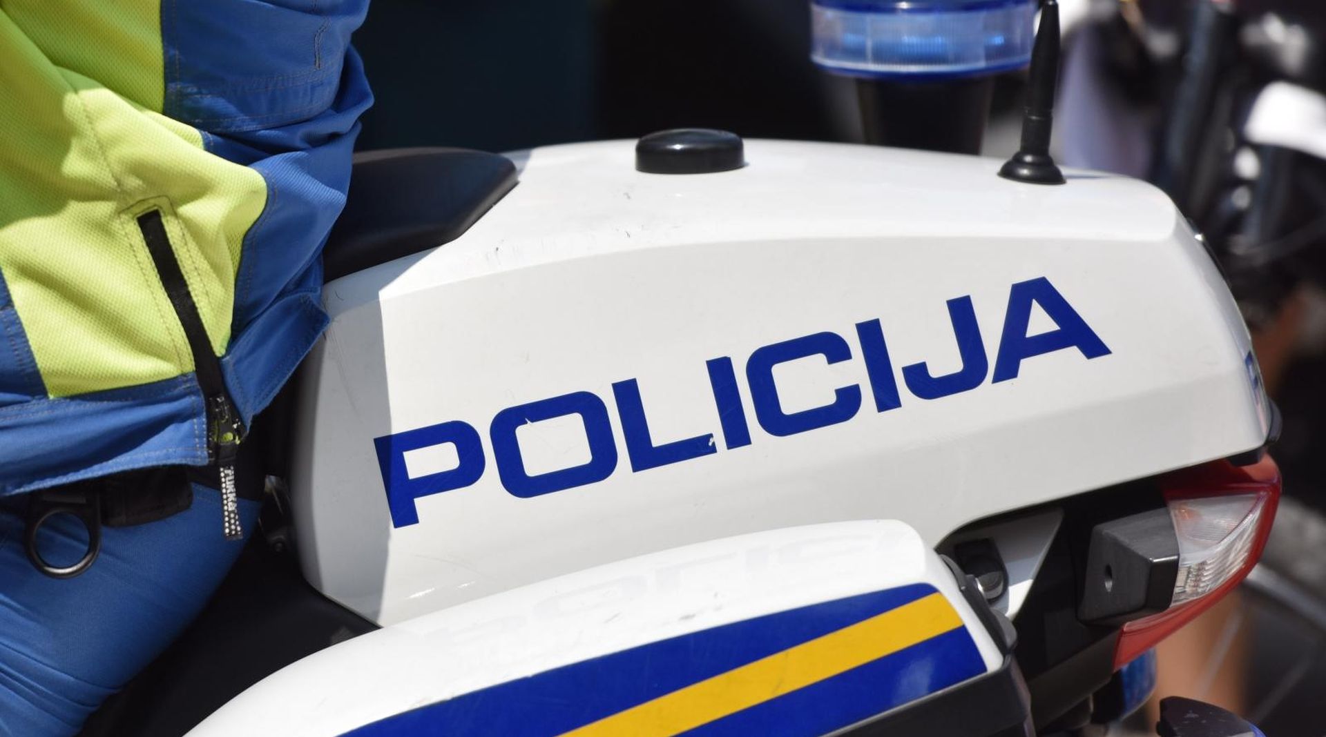 13.05.2018., Sibenik - Oznake na policijskim motorima. 
Photo: Hrvoje Jelavic/PIXSELL