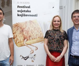 17.06.2019., Zagreb - U Hrvatskom glazbenom zavodu u Zagrebu odrzana je konferencija za medije Festivala svjetske knjizevnosti. Programe i goste predstavili su: Seid Serdarevic, Tomica Bajsic, Romana Matanovac Vuckovic te Igor Vikic. 
Photo: Tomislav Miletic/PIXSELL