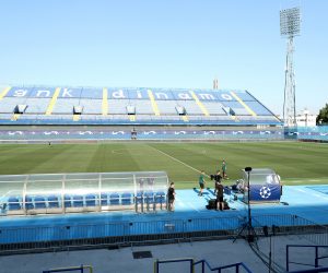 20.08.2019., Glavni teren stadiona Maksimir, Zagreb - Priprema VAR sustava uoci sutrasnje prve utakmice play offa Lige Prvaka: GNK Dinamo - Rosenborg BK. Photo: Sanjin Strukic/PIXSELL