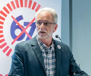 20.09.2019., Zagreb - Sindikalne sredisnjice Matica hrvatskih sindikata (MHS), Nezavisni hrvatski sindikati (NHS) i Savez samostalnih sindikata Hrvatske (SSSH), organizirali su konferenciju za medije o namjeri Vlade da u potpunosti prihvati izmjene Zakona o mirovinskom osiguranju sadrzane u referendumskom pitanju Inicijative 67 je previse. Kresimir Sever.
Photo: Davor Puklavec/PIXSELL