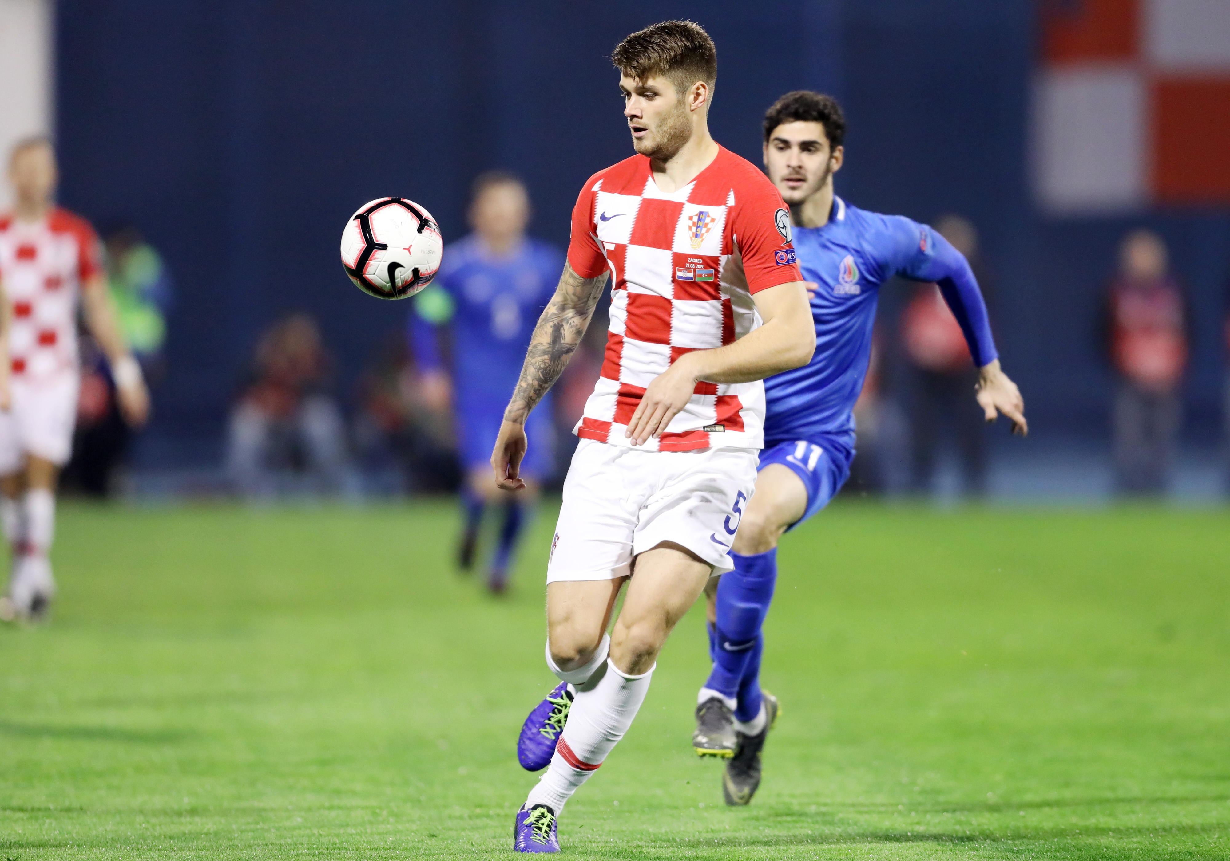 Hrvatska protiv Azerbajdžana igra prvu kvalifikacijsku utakmicu za EURO 2020. 21.03.2019., stadion Maksimir, Zagreb - Kvalifikacije za Europsko prvenstvo 2020., skupina E, 1. kolo, Hrvatska - Azerbajdzan. Duje Caleta Car Photo: Jurica Galoic/PIXSELL