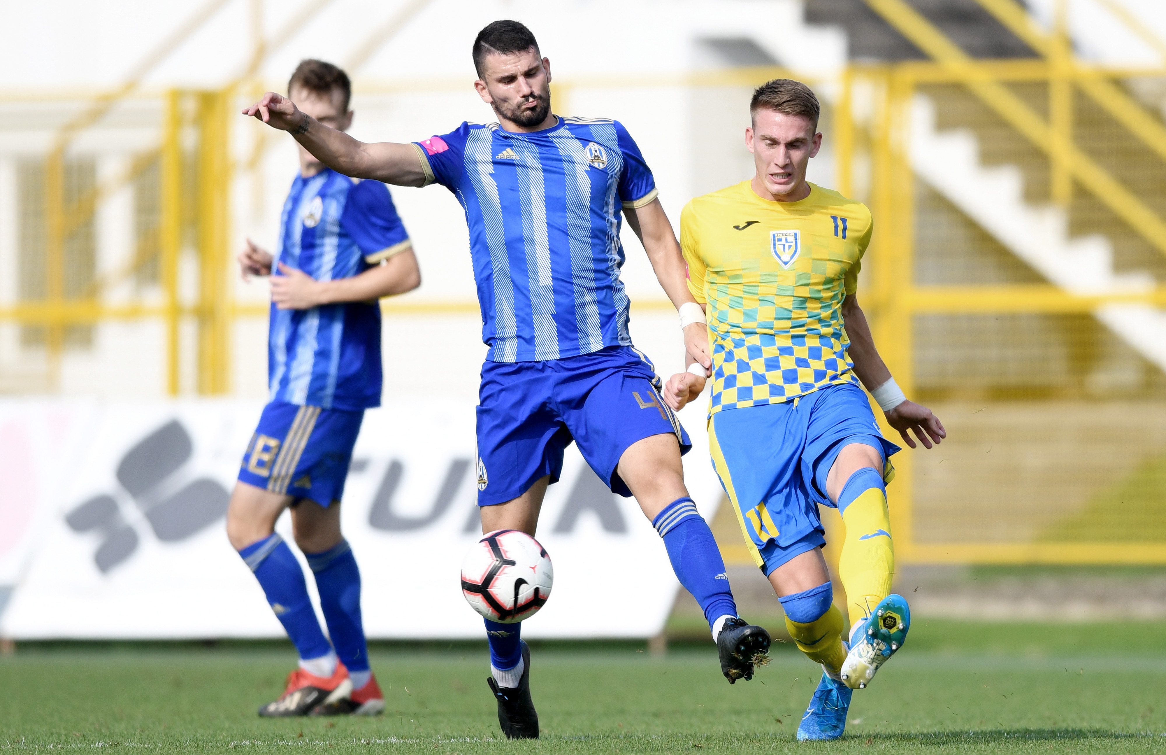 25.08.2019., Zapresic - SRC Zapresic, 6. kolo Hrvatski telekom Prve HNL: Inter Zapresic - Lokomotiva .Datkovic Toni , Mamut Ivan  Photo: Josip Regovic/PIXSELL