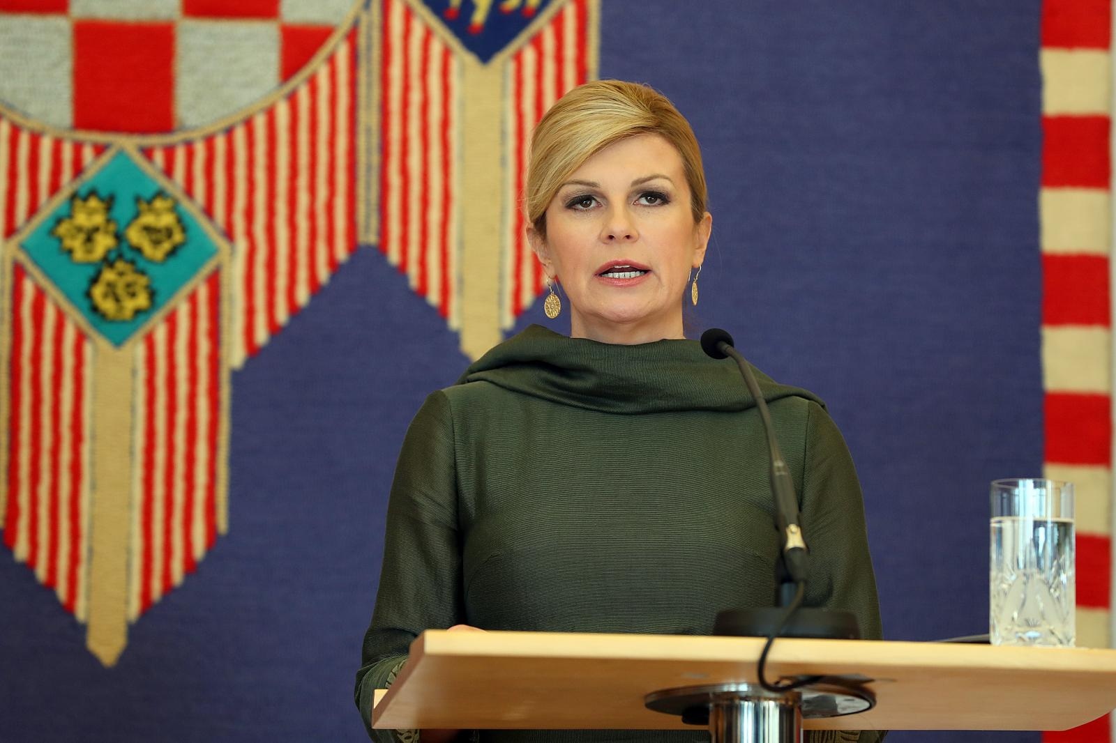 Zagreb: Zajednièka konferencija Kolinde Grabar-Kitaroviæ i indijskog predsjednika  26.03.2019., Zagreb - Predsjednica Republike Hrvatske Kolinda Grabar-Kitarovic primila je predsjednika Republike Indije Rama Natha Kovinda. 
Photo: Goran Stanzl/PIXSELL