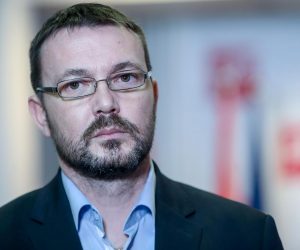 26.05.2019., Zagreb - Docek izbornih rezultata u sredisnjici SDP-a na Iblerovom trgu.  Arsen Bauk.
Photo: Igor Kralj/PIXSELL