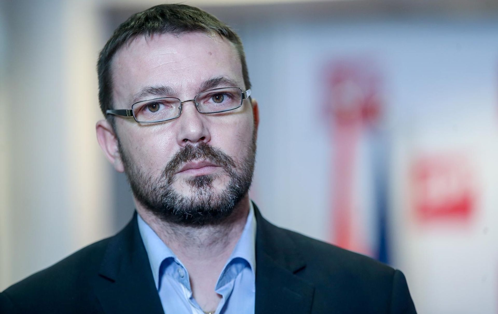 26.05.2019., Zagreb - Docek izbornih rezultata u sredisnjici SDP-a na Iblerovom trgu.  Arsen Bauk.
Photo: Igor Kralj/PIXSELL