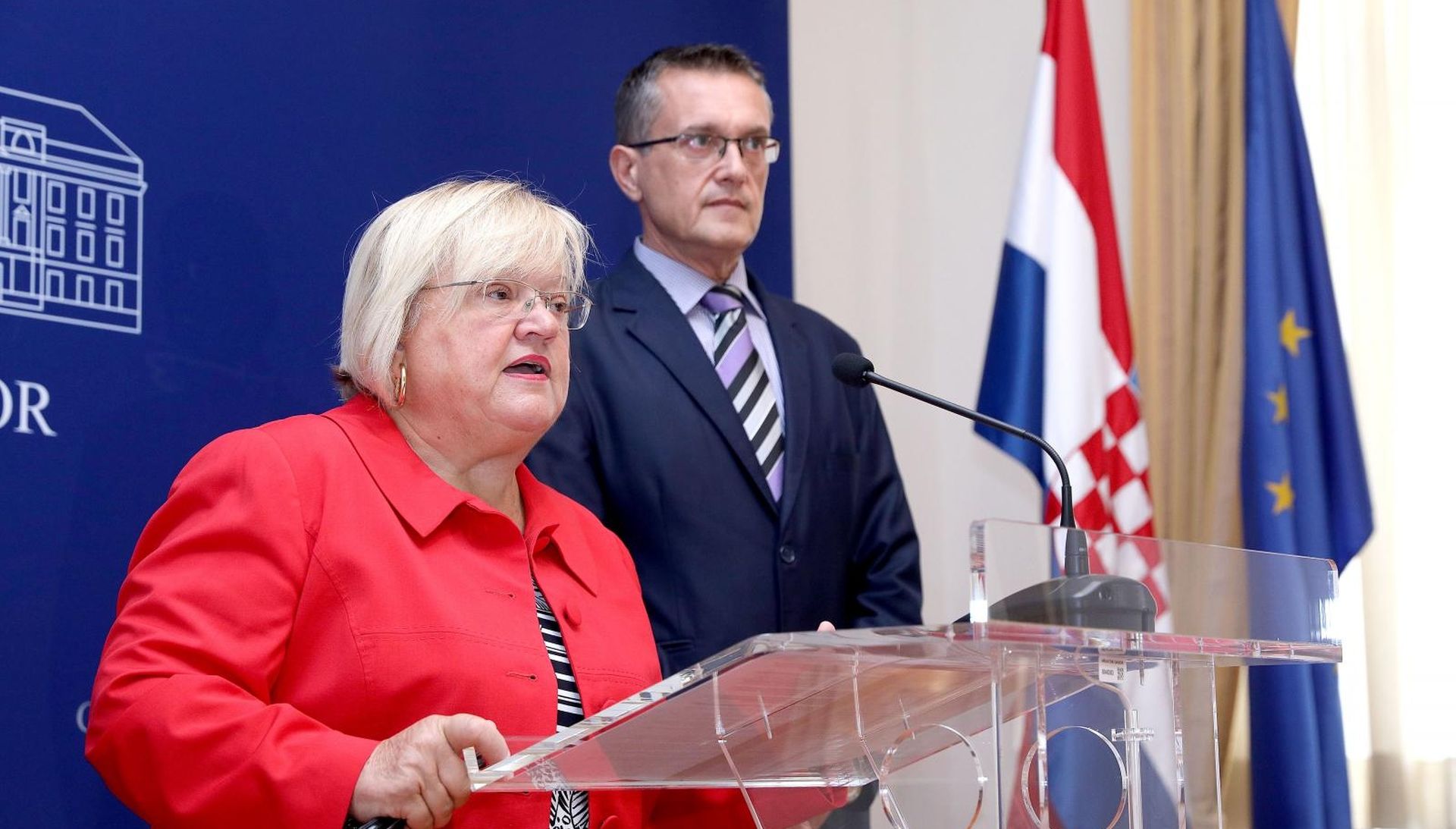 27.09.2019., Zagreb -  U Saboru je odrzana konferencija za medije Kluba zastupnika GLAS-a, na kojoj su o temi: "Stanje u pravosudju" govorili zastupnici Anka MrakTaritas i Goran Beus Richembergh.
Photo: Patrik Macek/PIXSELL
