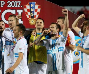 31.05.2017., Varazdin - Nakon sto je osvojila prvi naslov prvaka, Rijeka je u finalu Kupa pobijedila Dinamo 3:1 i prvi put u povijesti osvojila dvostruku krunu. "Modri" su cetvrti put otkako je nezavisne drzave ostali bez Kupa i prvenstva. Photo: Igor Kralj/PIXSELL