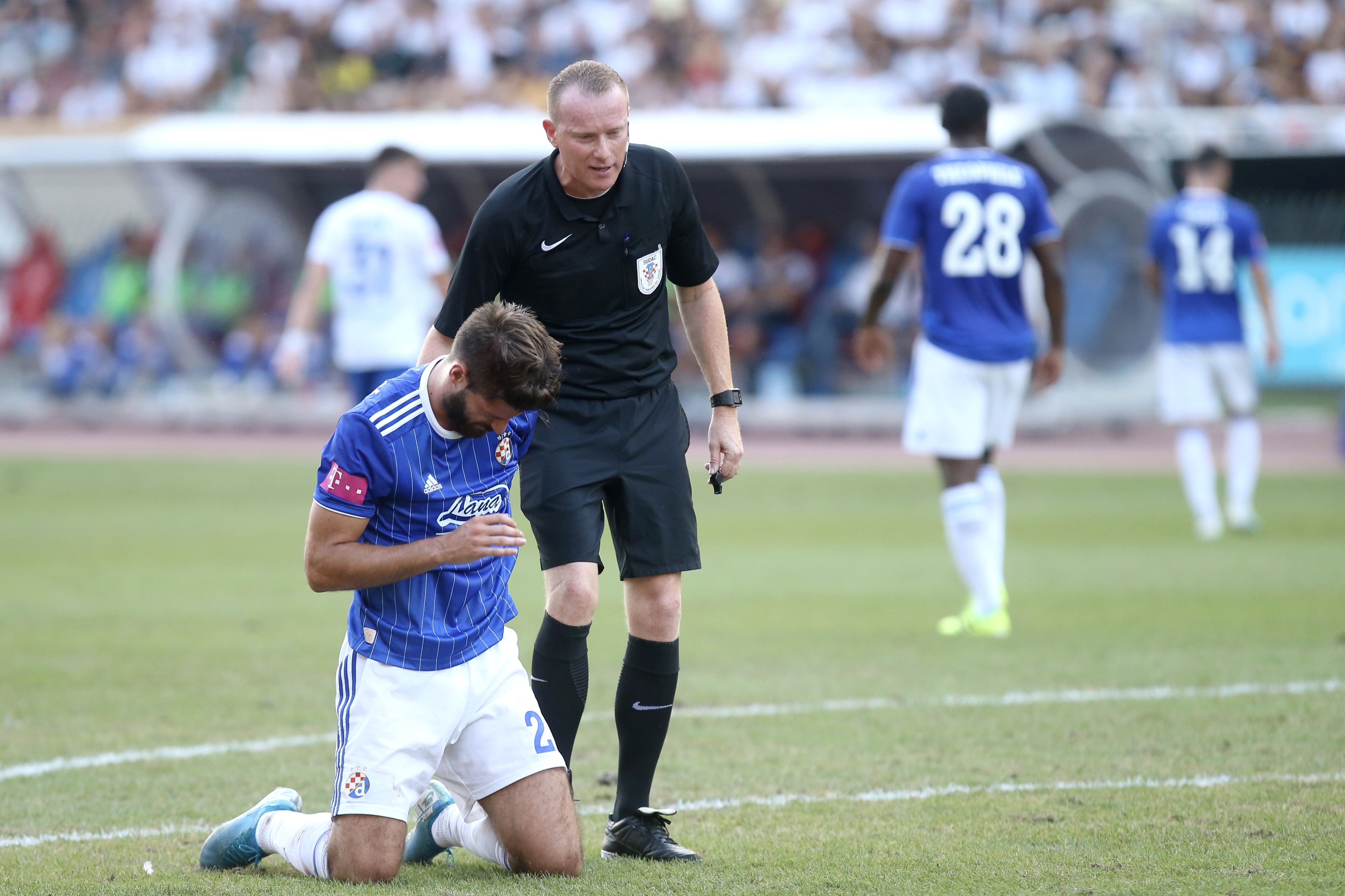 31.08.2019., stadion Poljud, Split - Hrvatski Telekom Prva liga, 7. kolo, HNK Hajduk - GNK Dinamo. Bruno Petkovic, Damir Batinic  Photo: Ivo Cagalj/PIXSELL