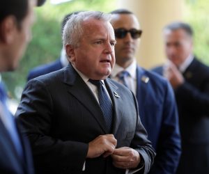 U.S. Deputy Secretary of State John J. Sullivan arrives at the Lopez Palace in Asuncion U.S. Deputy Secretary of State John J. Sullivan arrives at the Lopez Palace in Asuncion, Paraguay September 6, 2019. REUTERS/Jorge Adorno JORGE ADORNO
