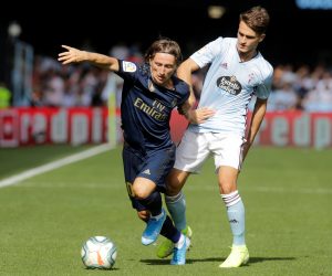 La Liga Santander - Celta Vigo v Real Madrid Soccer Football - La Liga Santander - Celta Vigo v Real Madrid - Balaidos, Vigo, Spain - August 17, 2019  Real Madrid's Luka Modric in action  REUTERS/Miguel Vidal MIGUEL VIDAL