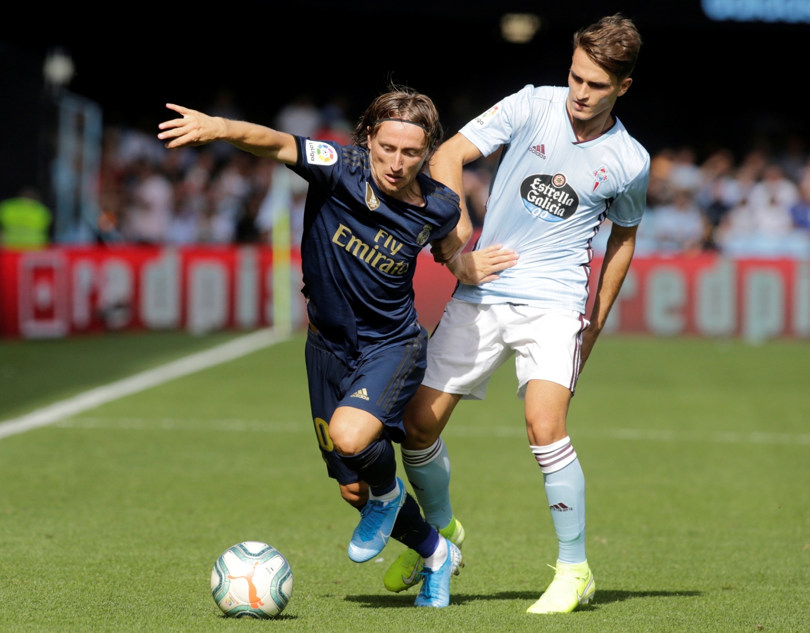 La Liga Santander - Celta Vigo v Real Madrid Soccer Football - La Liga Santander - Celta Vigo v Real Madrid - Balaidos, Vigo, Spain - August 17, 2019  Real Madrid's Luka Modric in action  REUTERS/Miguel Vidal MIGUEL VIDAL