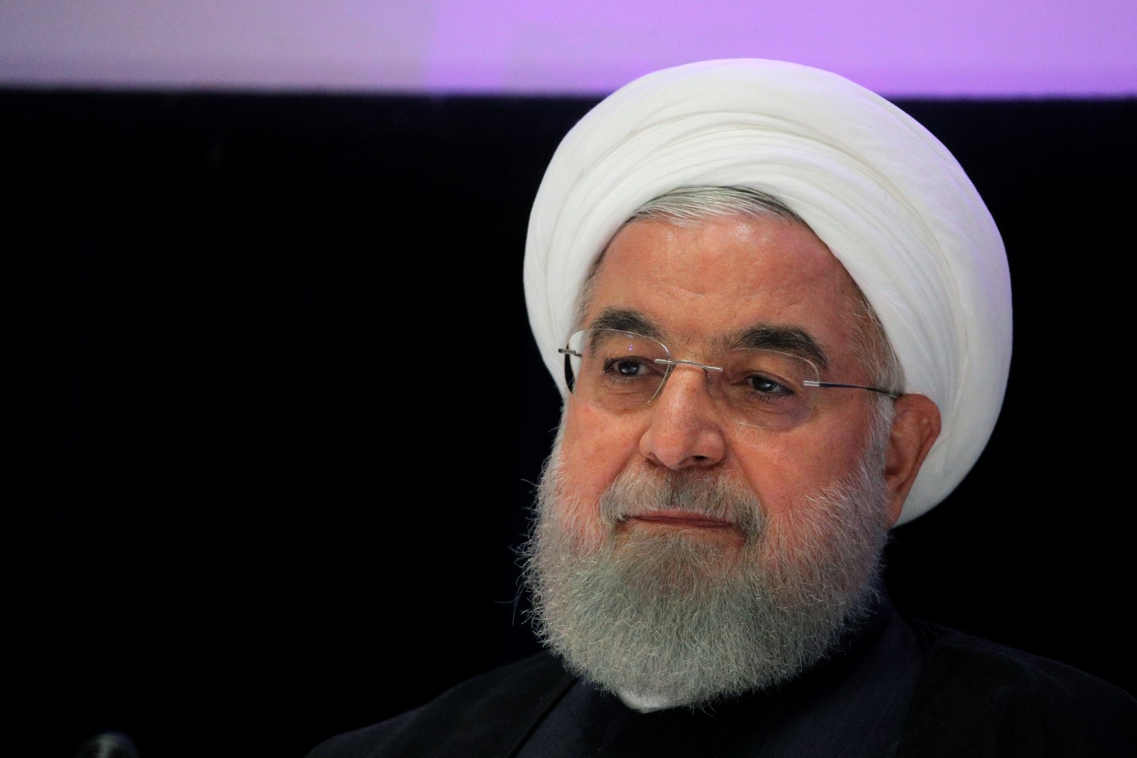 Iranian President Hassan Rouhani speaks at a news conference in New York Iranian President Hassan Rouhani speaks at a news conference on the sidelines of the United Nations General Assembly in New York, U.S., September 26, 2019. REUTERS/Brendan McDermid BRENDAN MCDERMID