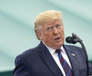epa07882840 US President Donald J. Trump participates in the Armed Forces Welcome Ceremony in honor of the Twentieth Chairman of the Joint Chiefs of Staff Mark Milley at Joint Base Myer in Virginia, 30 September 2019.  EPA/Chris Kleponis / POOL