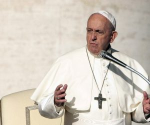 epa07942349 Pope Francis during the weekly general audience in Saint Peter Square, Vatican City, 23 October 2019.  EPA/MAURIZIO BRAMBATTI