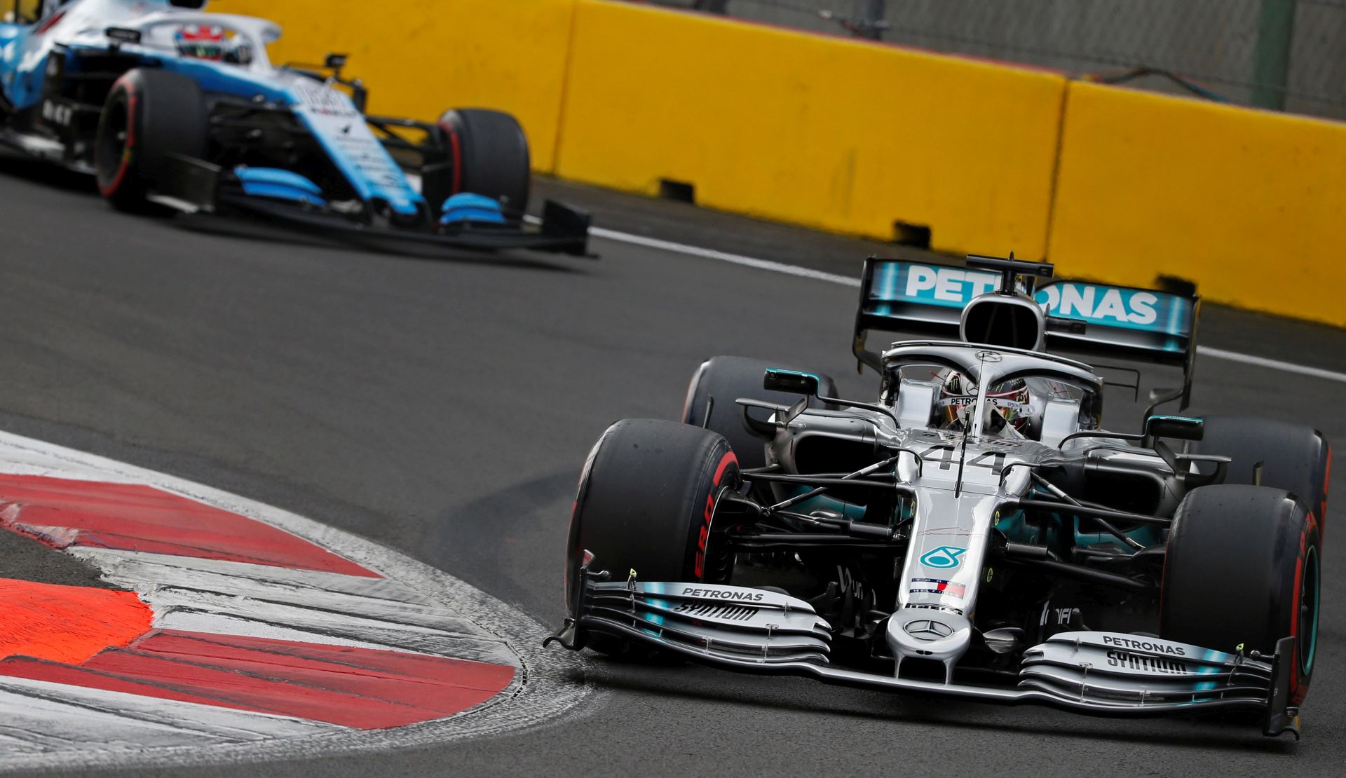 epa07952004 British Formula One driver, Lewis Hamilton, of the Mercedes team takes part in the third practice session of the Formula One Grand Prix of Mexico at the Hermanos Rodriguez Racetrack in Mexico City, Mexico 26 October 2019. The Grand Prix of Mexico will take place on 27 October.  EPA/FRANCISCO GUASCO