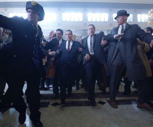 THE IRISHMAN (2019)
Ray Ramano (Bill Bufalino ) Al Pacino (Jimmy Hoffa) and Robert De Niro (Frank Sheeran)