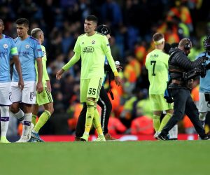 01.10.2019., stadion Etihad, Manchester, Engleska - UEFA Lige prvaka, skupina C, 2. kolo, Manchester City - GNK Dinamo. Fernandinho, Rodri, Dino Peric
Photo: Igor Kralj/PIXSELL