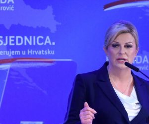 02.10.2019., Zagreb - Predsjednica Kolinda Grabar Kitarovic obratila se javnosti te je objavila svoju kandidaturu za predsjednicu Republike Hrvatske. Photo: Marko Lukunic/PIXSELL