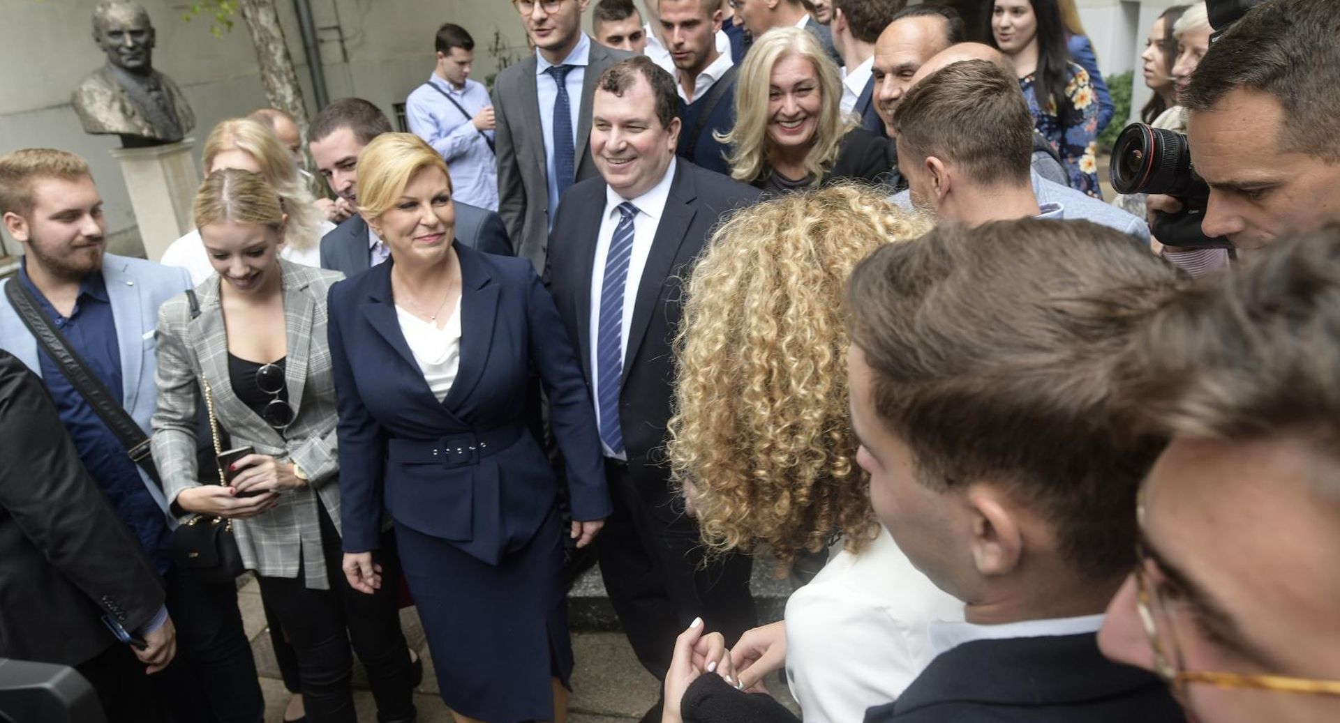 02.10.2019., Zagreb - Predsjednica Kolinda Grabar Kitarovic obratila se javnosti te je objavila svoju kandidaturu za predsjednicu Republike Hrvatske. Photo: Sandra Simunovic/PIXSELL