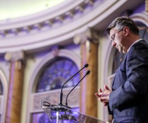 03.10.2019., Zagreb - U hotelu Esplanade odrzan prijem povodom nacionalnog praznika SR Njemacke - Dana njemackog jedinstva. Predsjednik Vlade RH Andrej Plenkovic.
Photo: Slavko Midzor/PIXSELL
