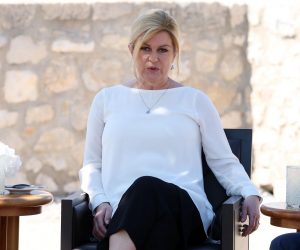 04.09.2019.,Sibenik - Hrvatska predsjednica Kolinda Grabar Kitarovic,austrijski predsjednik Alexander Van der Bellen i slovenski predsjednik Borut Pahor sastali su se kako bi razgovarali o regionalnoj suradnji.
Photo: Dusko Jaramaz/PIXSELL