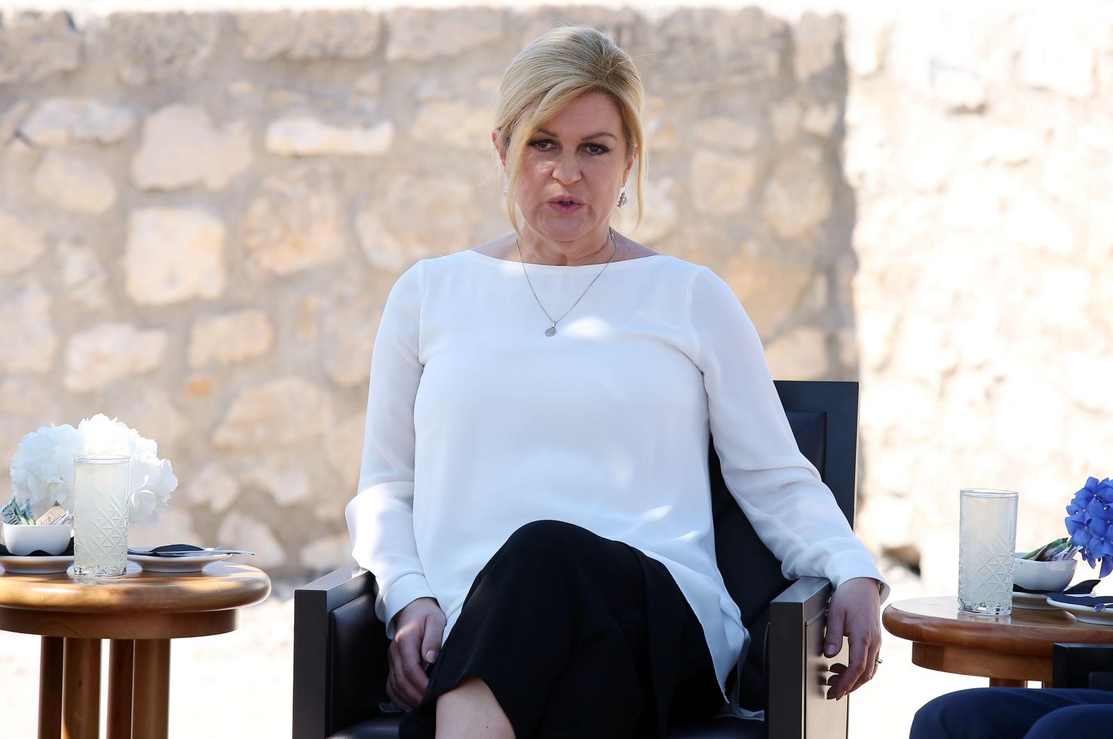 04.09.2019.,Sibenik - Hrvatska predsjednica Kolinda Grabar Kitarovic,austrijski predsjednik Alexander Van der Bellen i slovenski predsjednik Borut Pahor sastali su se kako bi razgovarali o regionalnoj suradnji.
Photo: Dusko Jaramaz/PIXSELL