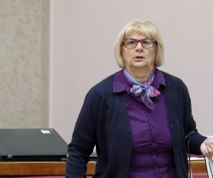 04.10.2019., Zagreb - Rasprava o prijedlogu odluke o proglasenju 21. listopada Nacionalnim danom bez mobitela u prometu nije izazvala veci interes medju zastupnicima i sabornica je u petak ujutro bila vecim dijelom prazna.
Photo: Patrik Macek/PIXSELL