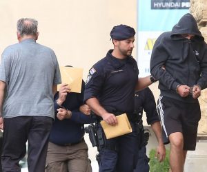 06.09.2019., Sibenik - Privodjenje druge grupe optuzenih za napad u Uzdolju kod Knina. Maskirani napadaci napali su, 21. kolovoza, ljude u kaficu Petko koji su gledali utakmicu doigravajna Lige prvaka izmedju Young Boysa i Crvene zvezde. Photo: PIXSELL