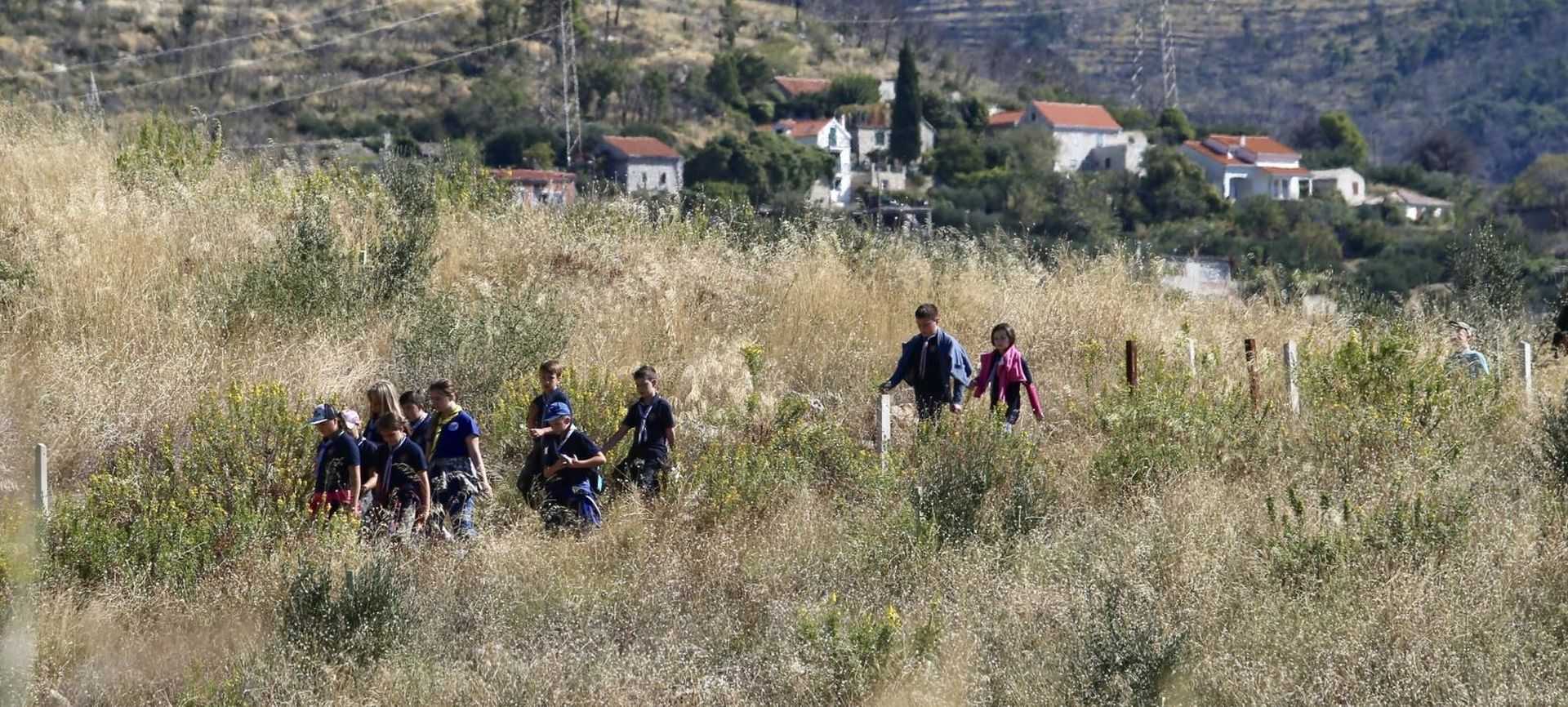 06.10.2019., Mosor - Dok su mnogi danasnji lijepi jesenski dan iskoristili za odmor i uzivanje vrijedni slavonski izvidjaci Zelene patrole Rajic pridruzili su se akciji Boranka i posadili stotine stabala na opozarenom podrucju Mosora koje je unisteno prije vise od dvije godine.
Photo: Ivo Cagalj/PIXSELL