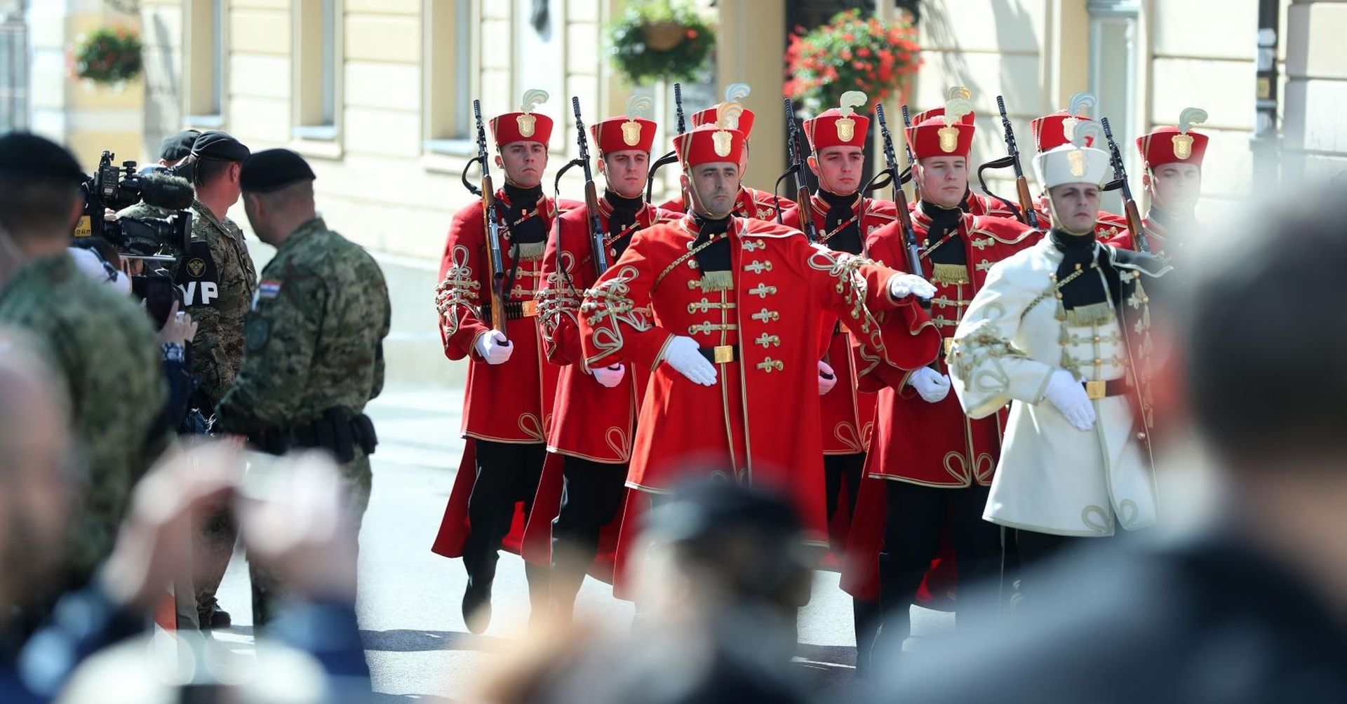 08.10.2019., Zagreb - Velika smjena straze Pocasno-zastitne bojne povodom obiljezavanja 28. obljetnice Dana neovisnosti na Markovom trgu. Photo: Sanjin Strukic/PIXSELL