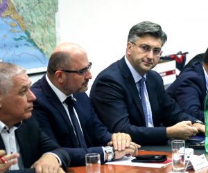 09.10.2019., Trg zrtava fasizma, Zagreb - Zajednicka sjednica Predsjednistva i Nacionalnog vijeca HDZ-a. Milijan Brkic, Andrej Plenkovic. 
Photo: Marin Tironi/PIXSELL