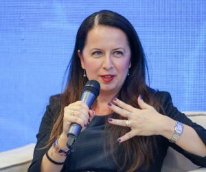 10.07.2019., Zagreb -  Plaza event centar, konferencija 24sata Poslodavac 3.0. Jedan na jedan -  Irena Weber i Igor Alborghetti.
Photo: Borna Filic/PIXSELL