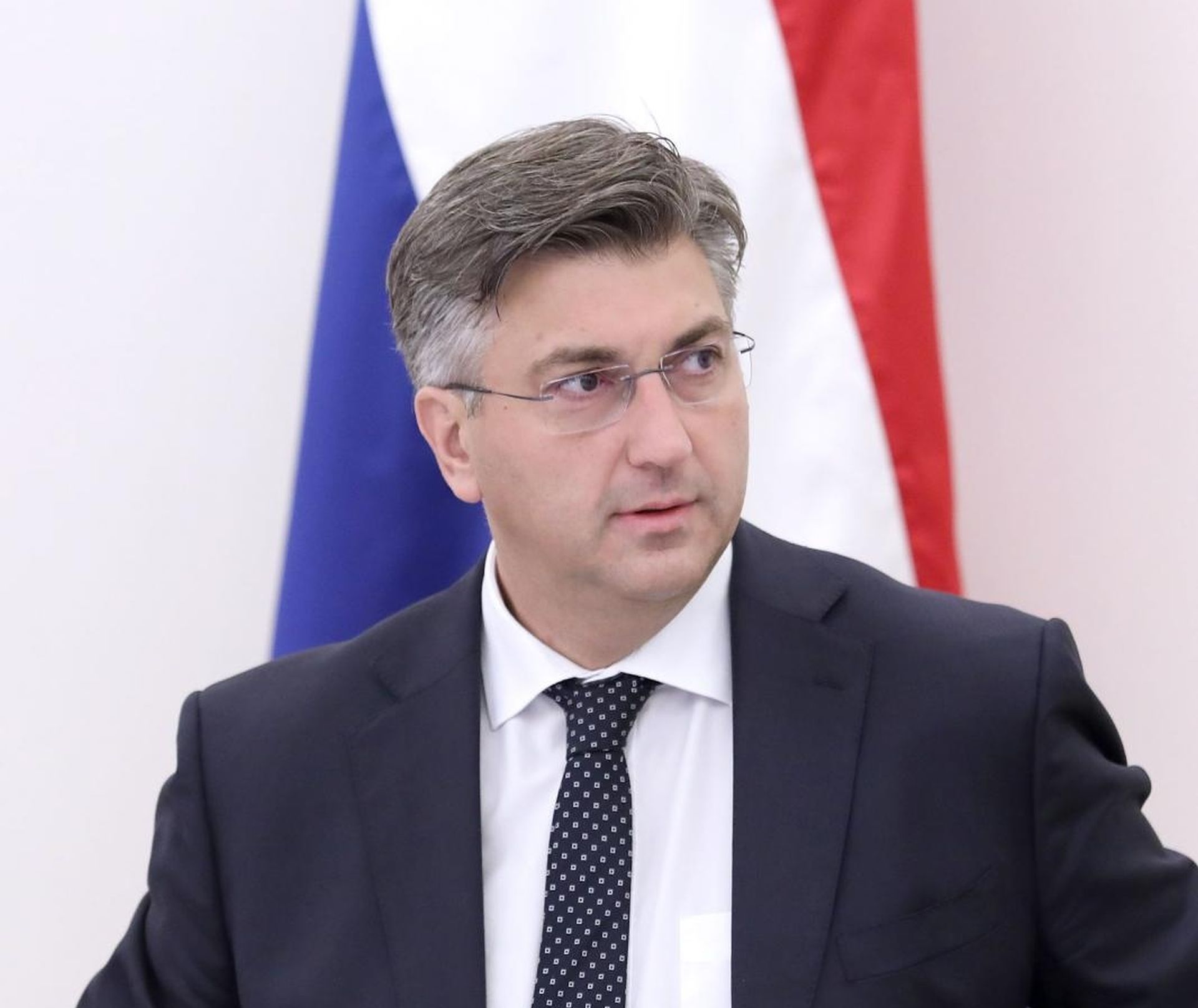 10.10.2019., Zagreb - Vlada RH odrzala je u Banskim dvorima svoju 183. sjednicu na kojoj je, uz ostalo, raspravljala o izmjenama zakona o radu i mirovinskom osiguranju. Predsjednik Andrej Plenkovic Photo: Patrik Macek/PIXSELL