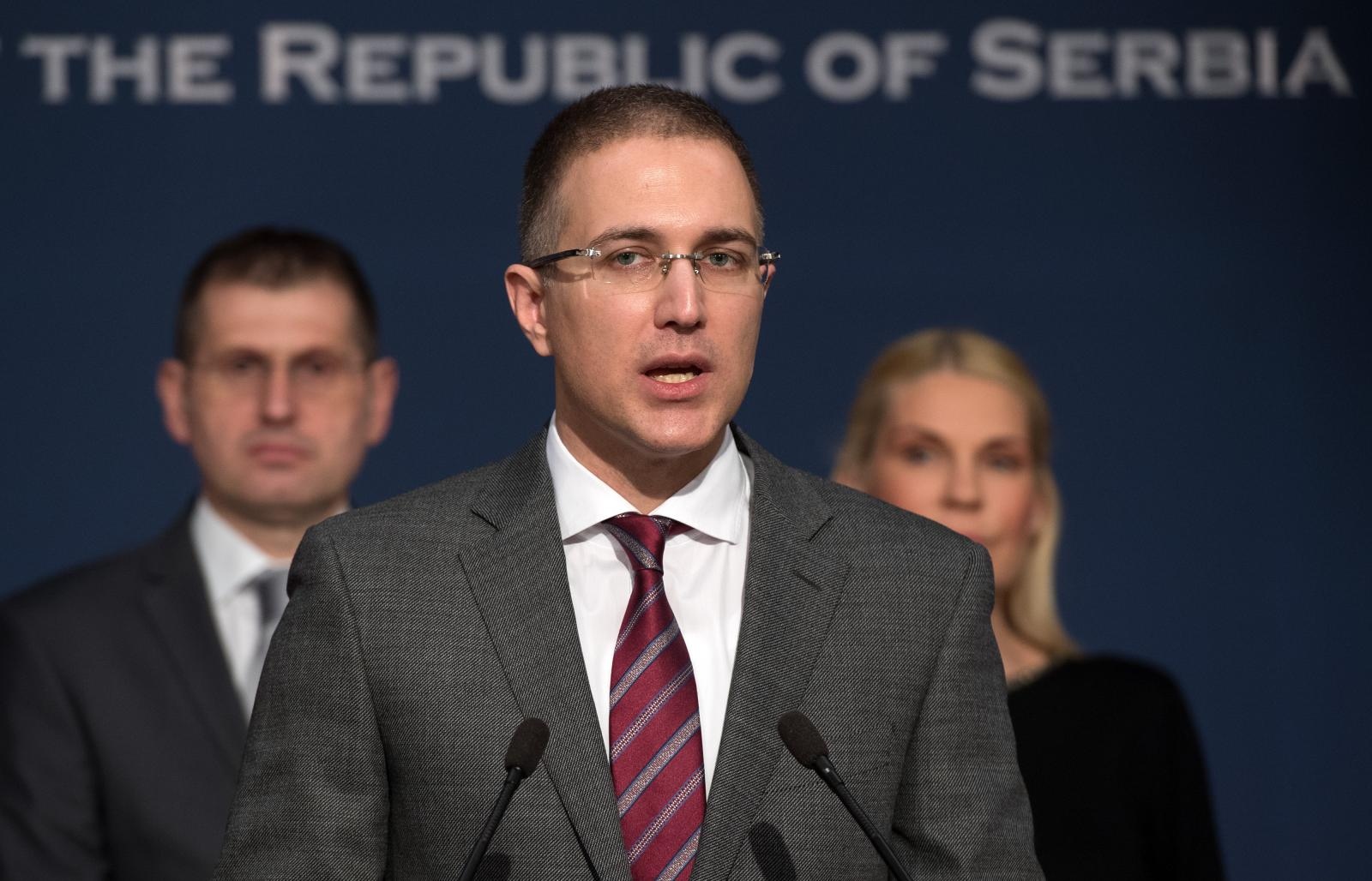 11.02.2017., Beograd, Srbija - Ministar unutarnjih poslova Nebojsa Stefanovic na konferenciji za medije predstavio rezultate rada MUP-a u proteklih nekoliko godina. 
Photo: Srdjan Ilic/PIXSELL