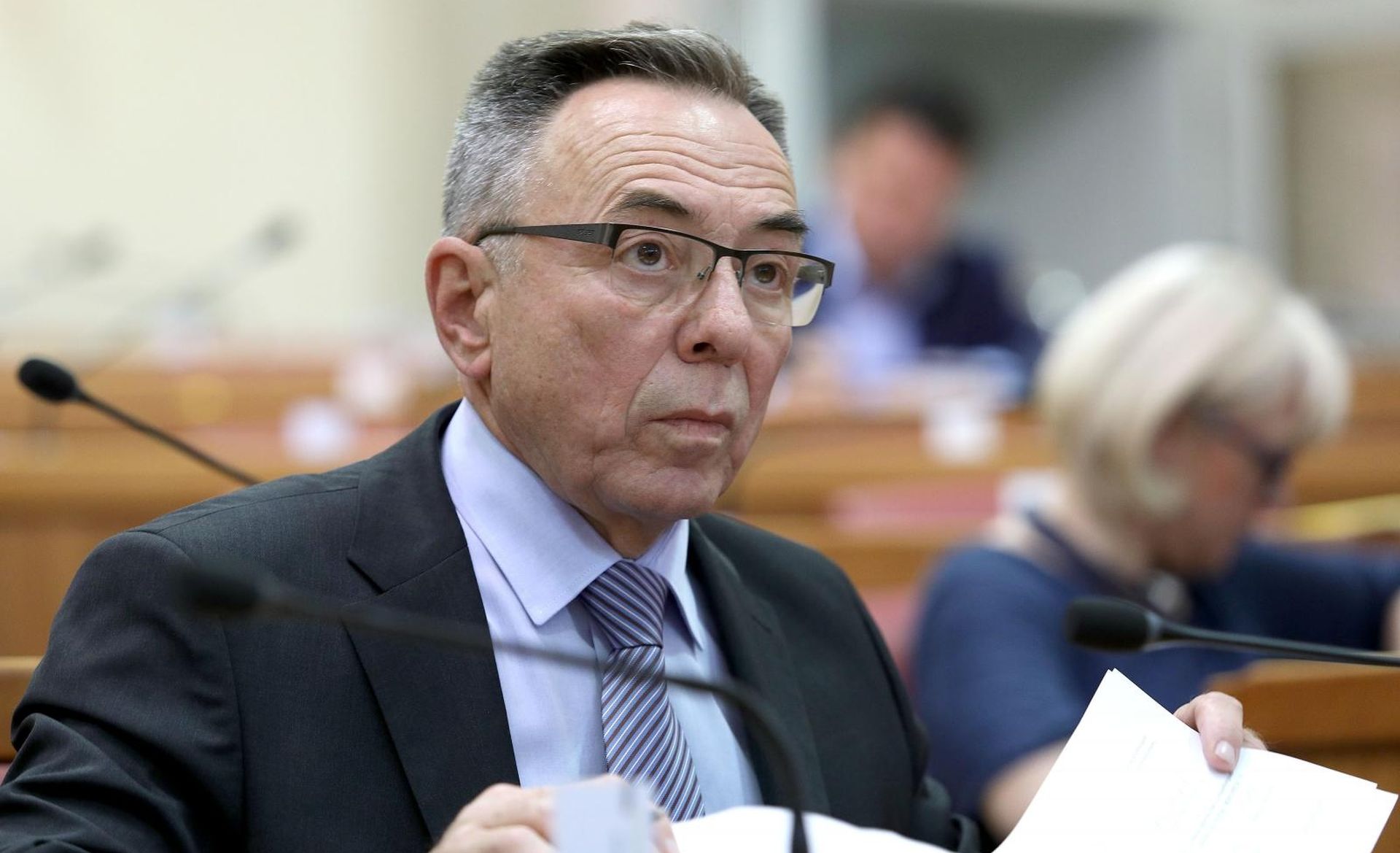 12.06.2019., Zagreb - Sabor je 12. sjednicu nastavio raspravom o konacnom prijedlogu zakona o vodama. Milorad Batinic. Photo: Patrik Macek/PIXSELL