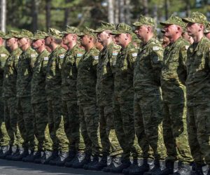 13.09.2019., Udbina - Uz nazocnost predsjednice RH Kolinde Grabar Kitarovic, u vojarni Josip Jovic svecano otvorenje novoustrojenog Sredista za razvoj vođa "Marko Babic".   
Photo: Dino Stanin/PIXSELL