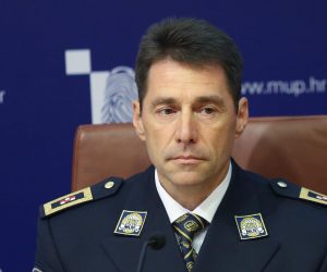 14.08.2019., Zagreb - U Amfiteatru Ravnateljstva policije odrzana konferencija za medije povodom zavrsetka sudjelovanja kineskih policijskih sluzbenika u projektu "Sigurna turisticka sezona 2019.". Zamjenik glavnog ravnatelja policije Josip Celic. 
Photo: Marko Prpic/PIXSELL