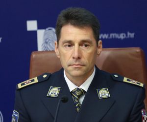 14.08.2019., Zagreb - U Amfiteatru Ravnateljstva policije odrzana konferencija za medije povodom zavrsetka sudjelovanja kineskih policijskih sluzbenika u projektu "Sigurna turisticka sezona 2019.". Zamjenik glavnog ravnatelja policije Josip Celic. 
Photo: Marko Prpic/PIXSELL