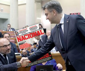 16.10.2019., Zagreb - U nastavku 14. sjednice premijer Andrej Plenkovic podnosi Saboru trece godisnje izvjesce o radu Vlade.
Photo: Patrik Macek/PIXSELL