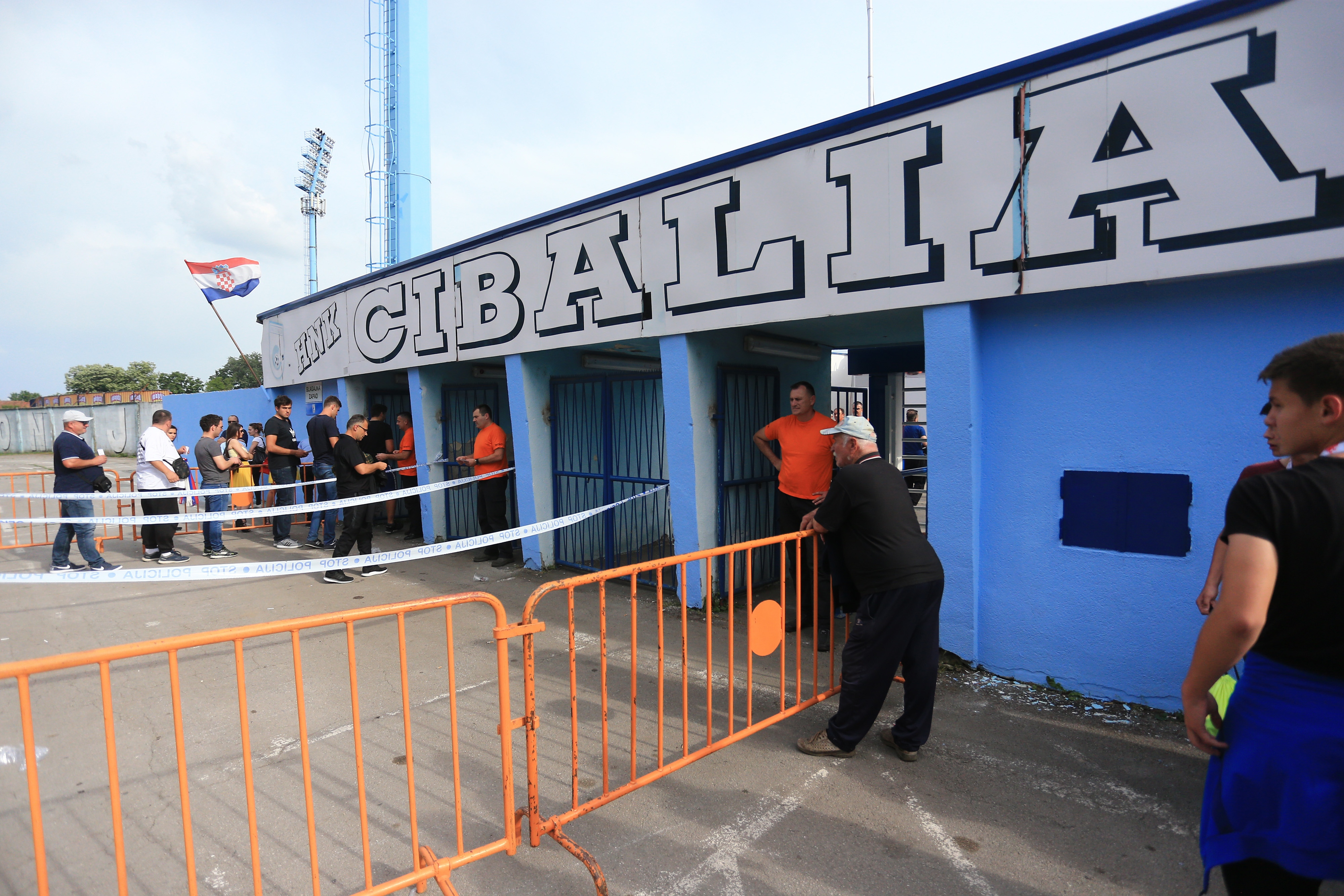 23.05.2018., stadion Cibalia, Vinkovci - Finale hrvatskog nogometnog kupa, GNK Dinamo - HNK Hajduk. Jako osiguranje uoci pocetka utakmice.
Photo: Davor Javorovic/PIXSELL