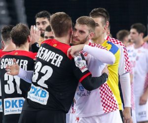 23.10.2019., Zagreb - Prijateljska utakmica rukometasa Hrvatske i Njemacke u Areni Zagreb. Franz Semper, Domagoj Pavlovic. 
Photo: Luka Stanzl/PIXSELL