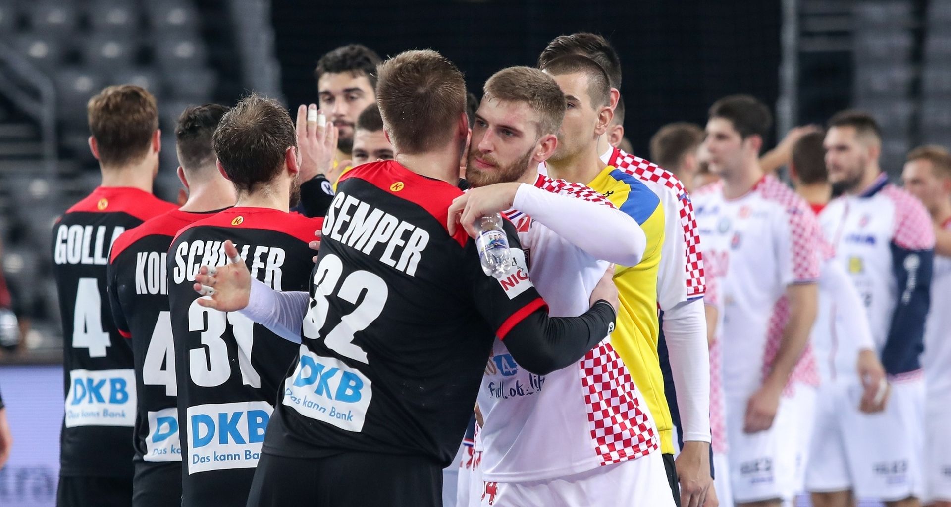 23.10.2019., Zagreb - Prijateljska utakmica rukometasa Hrvatske i Njemacke u Areni Zagreb. Franz Semper, Domagoj Pavlovic. 
Photo: Luka Stanzl/PIXSELL