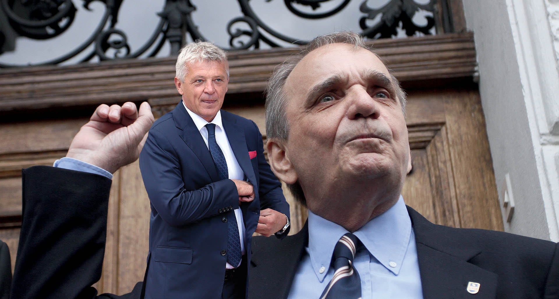 24.04.2015., Osijek - Politicka stranka HDSSB proslavila je 10 godina postojanja okupljanjem ispred HGK-a, a potom u HNK-u. Branimir Glavas.
 Photo: Marko Mrkonjic/PIXSELL