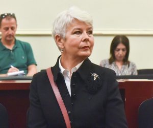 24.10.2019., Zagreb - Na Zupanijskom sudu nastavljeno je sudjenje bivsem premijeru Ivi Sanaderu na kojem je svjedocila bivsa premijerka Jadranka Kosor.
Photo: Davorin Visnjic/PIXSELL