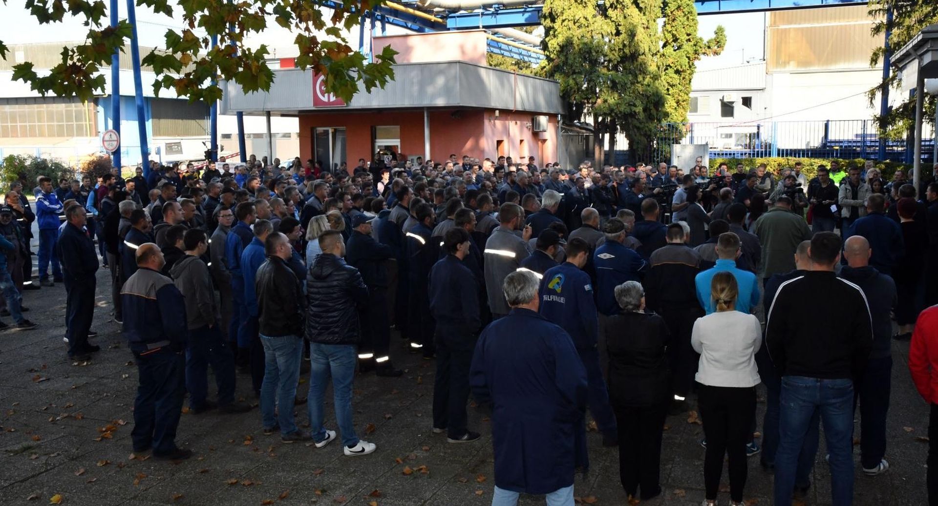24.10.2019., Slavonski Brod, Strajk metalaca Djure Djakovica zbog neisplate placa.
Photo: Ivica Galovic/PIXSELL