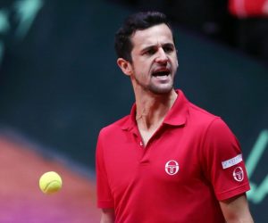 Lille: Dodig i Pavić protiv Herberta i Mahuta u finalu Davis Cupa 24.11.2018., Lille, Francuska - Na stadionu Pierre-Mauroy odigrano je finale Davis Cupa izmedju Francuske i Hrvatske. Drugog dana odigran je mec parova izmedju Pierre-Huguesa Herberta i Nicolasa Mahuta protiv   Ivana Dodiga i Mate Pavica. Mate Pavic Photo: Sanjin Strukic/PIXSELL