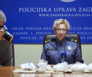 25.10.2019., Zagreb - U Policijskoj upravi zagrebackoj odrzana je konferencija za medije povodom zaplijene vece kolicine droge (amfetamina). Marija Goatti, voditeljica Sluzbe za izvjestajnu analitiku i odnose s javnoscu Photo: Slavko Midzor/PIXSELL