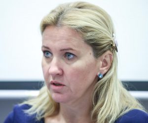 27.09.2019., Zagreb -  Povjerenstvo za odlucivanje o sukobu interesa odlucuje na sjednici hoce li pokrenuti postupke protiv duznosnika Milijana Brkica, Martine Dalic i Milana Bandica. Predsjednica povjerenstva, Natasa Novakovic.
Photo: Igor Kralj/PIXSELL